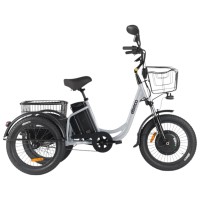 Трёхколёсный электровелосипед Eltreco Porter Fat 500 Серебристый-матовый