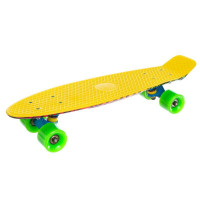 Пенни борд Fish Skateboards Print 22.5" желтый граффити