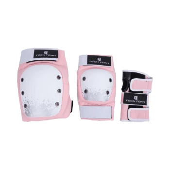 Набор защиты Tech Team Safe fit adult 2.0, цвет розовый (размер M)